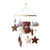 Baby-Kinderbett-Mobile-Rassel-Spielzeug 0-12 Monate Säugling Weicher Filz Teddy Samt Rosa Bär Bettglocke Hängendes Spielzeug Halterung Babybett Mädchen Spielzeug