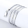 925 Sterling Silber feine 4MM Kettengliederhalskette für Damen und Herren Luxus Hochzeit Party Schmuck Festtagsgeschenke