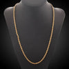 3mm Plated 18k Gold Fried Dough Twist Chain Necklace Bracelet Hip-hop Twisted Rope Cuban Lovers Party High-end Jewelry Gifts