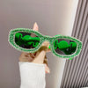 Fashion Square Sunglasses for Women Rectangle Brand Shades Sun Glasses Bling Diamond Eyeglasses Uv400 Glittering Accessories