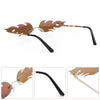 Fashion Fire Flame Sunglasses Women Men Rimless Wave Sun Glasses UV 400 Eyewear Luxury Trending Narrow Sunglasses