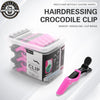 30 Stück/Box Friseur-Haarspangen Friseurklammern Krallen-Haarteilungs-Clip Schwarz-Pink für Salon-Haarstyling Friseurwerkzeug
