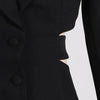 TWOTWINSTYLE Solid Hollow Out Patchwork Belt Blazers For Women Notched Collar Long Sleeve Spliced Single Breasted Blazer Female