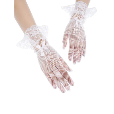 Neue Mode Frauen Spitze Party Sexy Handschuhe Volle Finger Sonnenschutz Handschuhe Mädchen Fäustlinge Handschuhe Hochzeit Kleid Fahrzubehör Geschenk