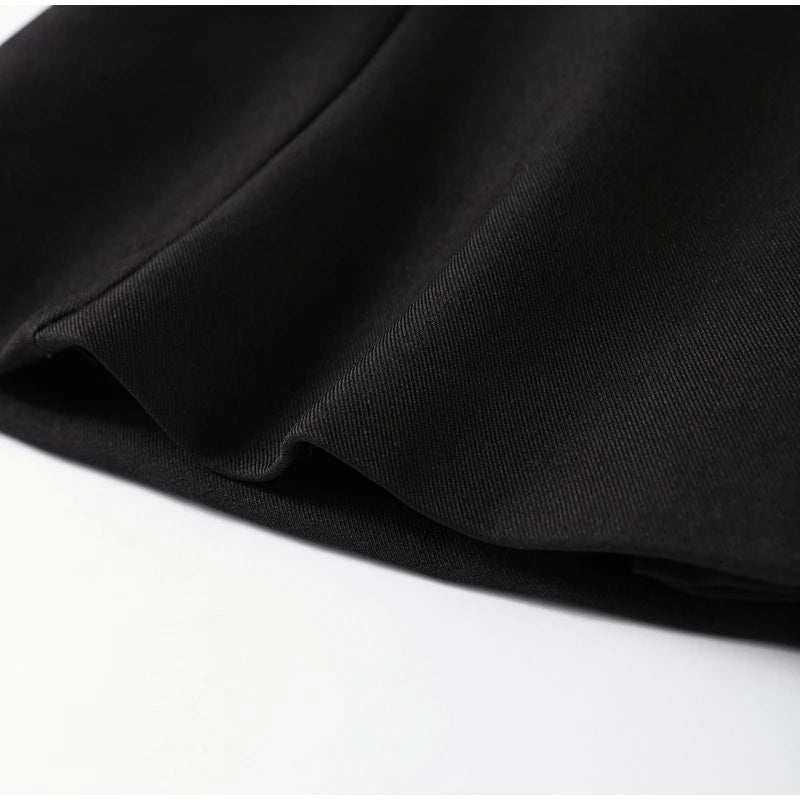 Fashion Women's Stand Collar Blazer Short Sleeve Button Puff Sleeves Solid Lady Top 2025 Summer Autumn Elegant Female Coat