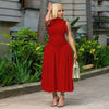 Long Dresses Women Party Dress Pleated Patchwork Sleeveless Stand Collar Maxi Gown Tight Waist Vestidos 2025 Summer A Line
