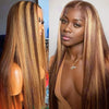 Highlight Ombre Bone Straight 13x6 Lace Frontal Wig Human Hair 13x4 Honey Blonde Lace Front Wig 4x4 Colored Human Hair Wigs Sale