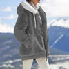 Autumn Winter Fashion Women's Coat New Casual Hooded Zipper Lady Clothes Cashmere Female Fleece Jacket Solid Color Ladies Coats