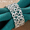 URMYLADY 925 Sterling Silber Hohlherz 7-10# Ring für Frauen Hochzeit Charm Verlobung Modeschmuck