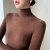 Damen Rollkragen-Basics Kaschmirpullover Herbst Winter Pullover 100% Merinowolle Strickwaren Damen Weicher schmaler Strick Neuer Top