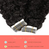 Tape In Hair Extensions Water Wave Real Human Hair 2# Dark Brown Natural Cural Tape On Hair Ectensions Skin Weft Hairpiece 2G/Pc