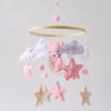 Baby-Kinderbett-Mobile-Rassel-Spielzeug 0-12 Monate Säugling Weicher Filz Teddy Samt Rosa Bär Bettglocke Hängendes Spielzeug Halterung Babybett Mädchen Spielzeug