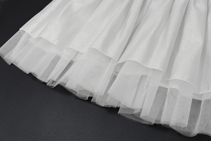 Elegantes trägerloses Korsett-Minikleid schulterfrei glänzende Kleider glitzerndes rückenfreies Roben-Ballkleid Geburtstag Abendparty Cocktail