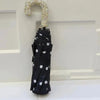 Bling Rhinestone Hook Handle Umbrella Automatic Folding Hook Handle Sunshade UV Protection Rainproof Portable Umbrella Rain Gear
