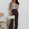 Damen Sommer Trägerloser Jumpsuit Sexy Einteiler Outfits Cut Out Taille Party Jumpsuit Kleidung Damen Langer Rückenfreier Overall