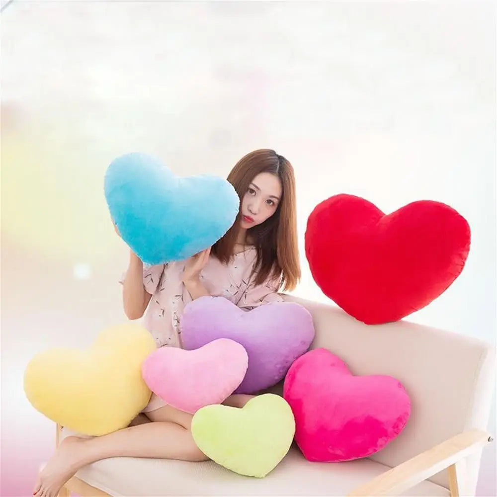 15//20cm Rosa weiches Kissen Rot Herzform Kissen Plüsch Kissen Valentinstag Wurfkissen Baumwollkissen Heimdeko Liebhaber Geschenk
