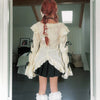 Karrram Y2k Ästhetik Spitze Hemd Grunge Gothic Unregelmäßige Blusen Fee Harajuku Bandage Hemd Vintage Lolita Kleidung Mall Goth