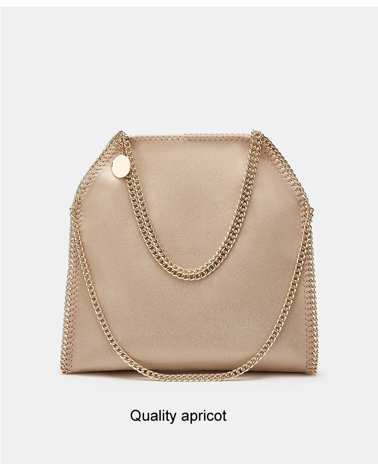 Designer's retro braided chain environmental microfiber handbag Women's new fashion multi-functional large capacity shoulder bag