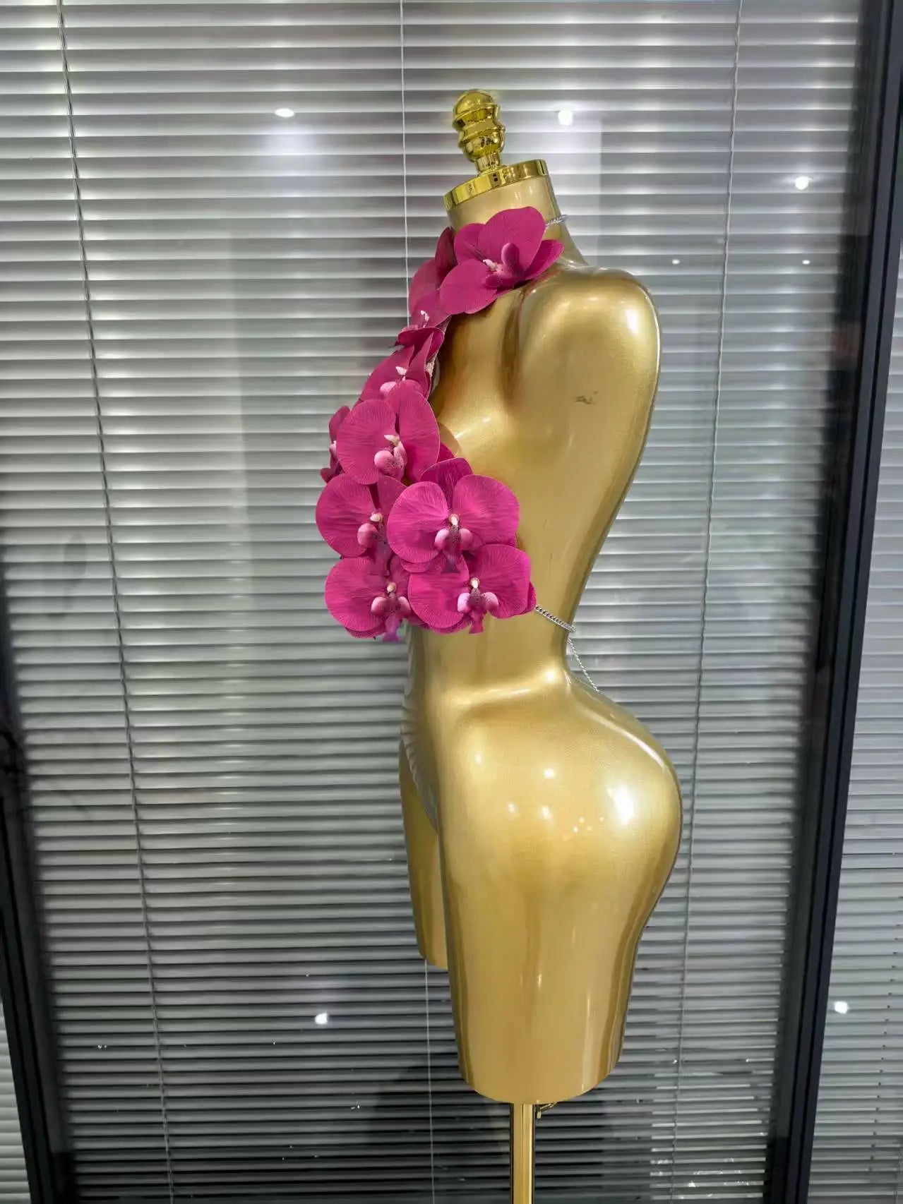 Rosered Orange Women Sexy Florals Backless Halter Bodycon Tops Nightclub Party Celebrate Carnivals Music Festival Tops