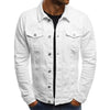 Herren Jeansjacke M-4XL Herbstkleidung Modejacken Einfarbig Business Casual Multi-Taschen Langarm Top Streetwear