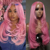 99J Burgundy Red Layered Lace Front Wig With Bangs Bone Straight Synthetic Lace Frontal Wigs 13x4 HD Glueless PrePlucked Cosplay