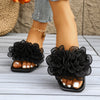 Fashion New Women'S Sandals Square Toe Flat Shoes Summer Simple Flip Flops Women'S Home Slippers Women'S Beach Shoes Casual Shoe