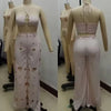 Sexy Night Party 2 Piece Sets Women Outfit Clubwear Festival Clothing Halter Crop Top and Pants Conjuntos Femininos Elegantes