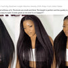 High Density Kinky Straight 360 Lace Front Wigs Human Hair Brazilian 40 Inch Yaki Straight 13x6 HD Lace Frontal Wig Preplucked