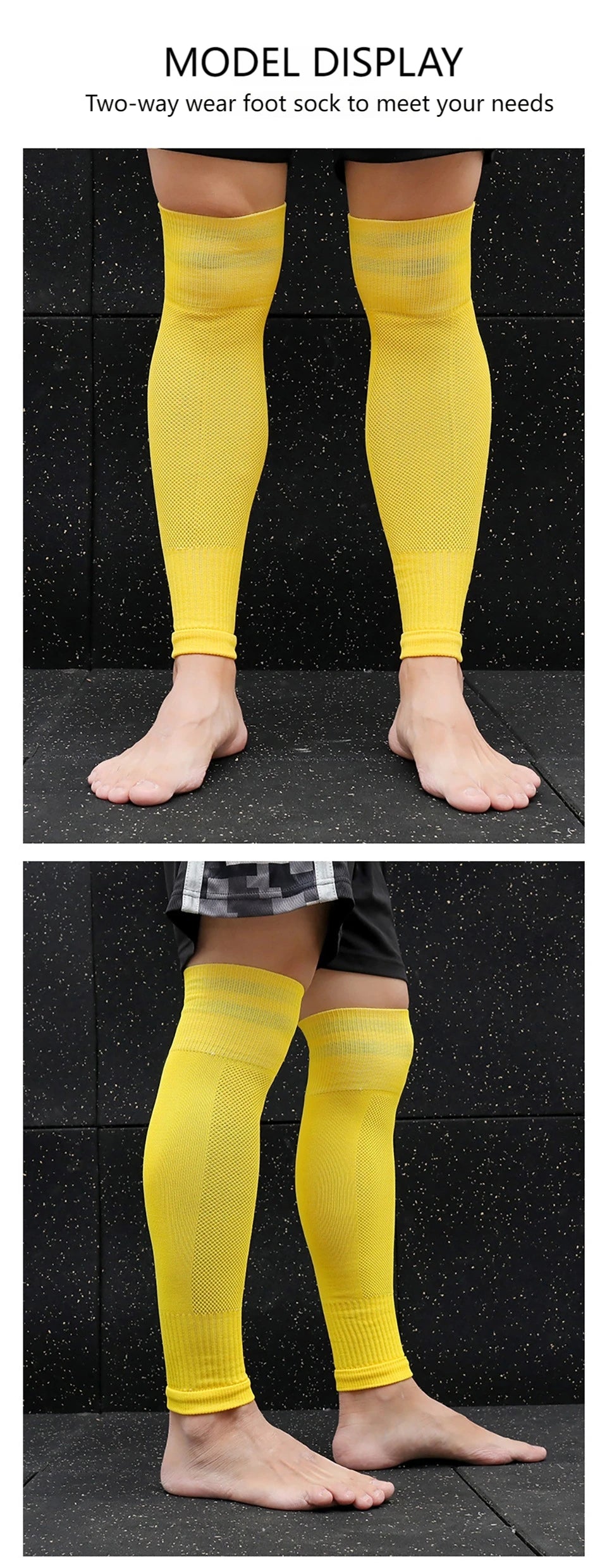 Loogdeel Adult Leg Warmers Elastic Soccer Shin Guard Calf Socks Over Knee Men Sports Compression Protection Long Sleeve Training