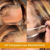 Highlight Body Wave Bob Perücke Echthaar Lace Front Echthaarperücken für Frauen Honigblond 13X6 Transparente Lace Frontal Perücke