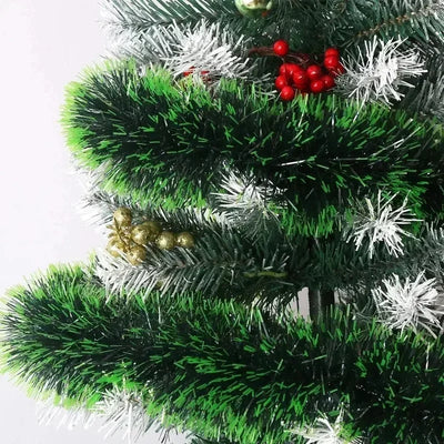 Weihnachtslametta-Bänder Grünes Rohrzucker-Band Girlande Weihnachtsbaum-Hängeanhänger Kranz Ornament Hausparty-Dekoartikel Großhandel