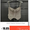 DEAT Fashion New Items Three-dimensional Flower Decoration Chest Pad Camisole For Women Fishbone Waist Sling Vest 11A04201