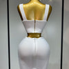 Damen sexy Top kurzer Rock Bodycon Bandage Zweiteiler Sets Weiß Schwarz 2025 Abendparty Luxus Geburtstag Outfit Nachtclub Anzüge