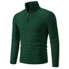 New Men's Sweater Half Zipper Pullovers Winter Warm Stand Collar Turtleneck Cotton Knitted Sweater Men Solid Color Sweatwear