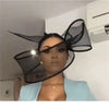 Neuer schwarzer Fascinator Hochzeits-Pillbox-Hut, elegant, für Damen, Haarspange, Kirche, Party, Kopfbedeckung, Mode-Kopfbedeckung