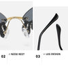 Diamond Rimless Sunglasses Women Luxury Brand Rhinestone Sun Glasses Ladies Sexy Tear Shape Punk Party Eyewear gafas de sol