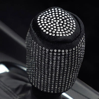 Auto-Zubehör Blitz Diamond Enkrustiertes Plüsch Leder Tuch Kunst Atmungsaktiver Handbremsensatz Aktenhandgriffsatz GM Innenraumzubehör