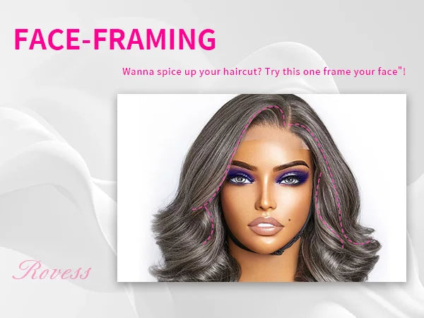 Salz-und-Pfeffer Loose Wave Lace Front Bob Perücke Echthaar Seitenscheitel 5x5 HD Verschluss Lace Perücke Ready To für schwarze Frauen