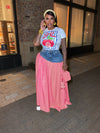 Streetwear Patchwork Jean Skirt Outfit Sexy Women Elegant Two Pieces Plaid Denim Club Matching Set Lady Casual Tracksuit