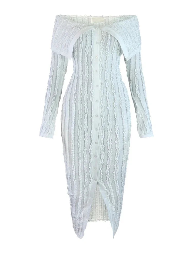 Wmstar Women Dress Long Sleeve Knitted New Fashion Elegant Bodycon Ladies Sexy Bodycon Party Long New Maxi Dresses Dropshipping