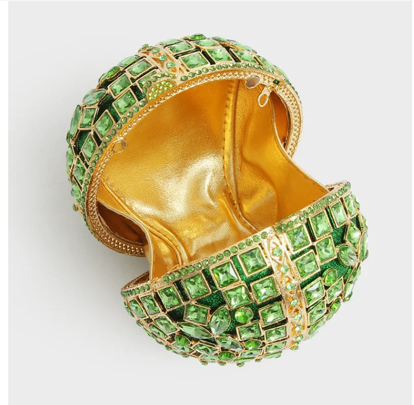 Women Multi Stones Clutch Purse Crystal Evening Bags Hard Case Metal Minaudiere Rhinestone Clutches Handbag Wedding Party Bags