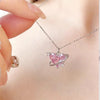 Y2K Rosa Planet Herz Zirkon Anhänger Halsketten Frauen Mode Ästhetische Schlüsselbeinkette Halskette Valentinstag Geschenk Party Schmuck