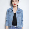 New Women's Denim Jacket Spring and Autumn 2026 Casual Short Denim Jacket Women's Korean Version Solid Color Jacket Clothes