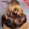 Ombre Color Wigs Body Wave 360 Hd Lace Frontal Wig Straight Wigs Glueless Lace Frontal Wig Human Hair Preplucked For Women HMBP