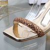 Luxus-Fashion-Sandalen 2024 Sommer Neue Strass Fee offene Zehen Ring-Fuß-Riemen Römersandalen mit hohem Absatz Damenschuhe Bankett