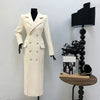 Autumn Winter Fashion High-Quality Women's Woolen Coat 2025 New Temperament Double Breasted Solid Color Women's Woolen Coat H322