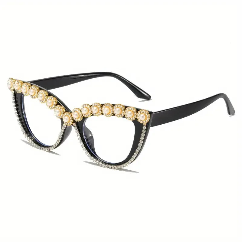 Blumen Katzenaugen Retro Strass Sonnenbrille für Damen Elegant Fashion Herren Trend Designer Outdoor Party Sonnenbrillen Eyewear