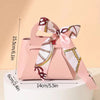 Mini Handbag With Ribbon Creative Foldable PU Leather Kids Gilrs Princess Handbag Coin Purses Wedding Decor Candy Bag Key Pouch