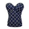 SXTHAENOO Damen Sexy Fashion Crop Top Diamant Blume Trägerloses Bustier Top BH Nachtclub Party Tank Top Weiblich Ropa De Mujer
