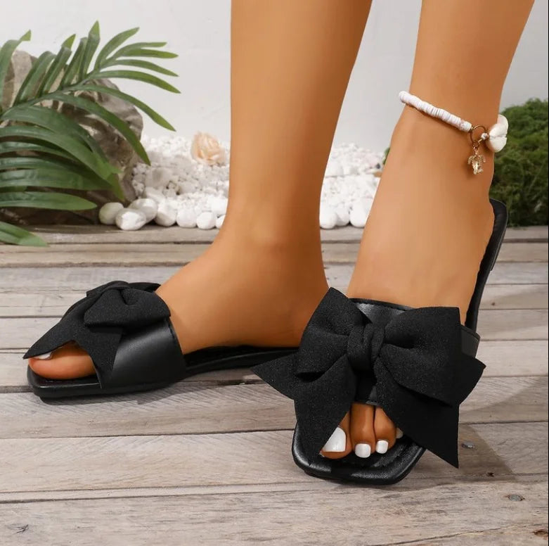 Fashion New Women'S Sandals Square Toe Flat Shoes Summer Simple Flip Flops Women'S Home Slippers Women'S Beach Shoes Casual Shoe